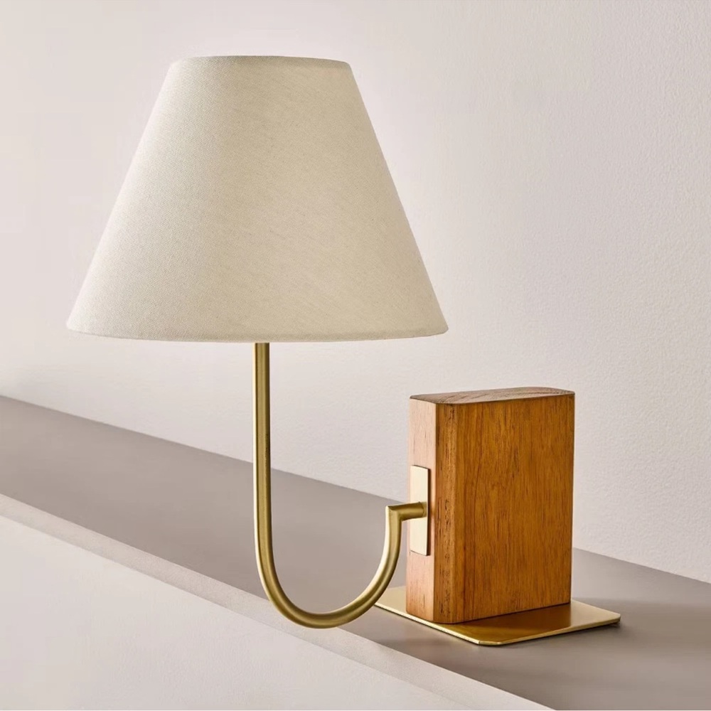 Wood Mid Tone Bookshelf Lamp - Hearth & Hand with Magnolia